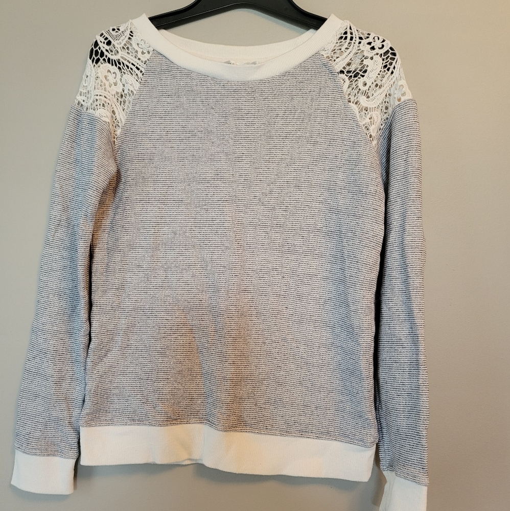 Soft Lace Shoulder Sweater.